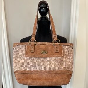 ✨Like New✨B.O.C. Callahan Straw Panel Tote